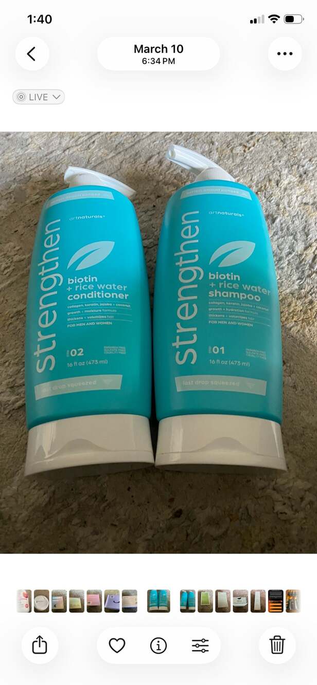ArtNaturals Biotin + Rice Water Shampoo and Conditioner Set